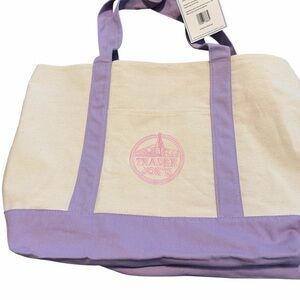 Trader Joe's Viral Lavender Purple Large Canvas Tote Bag Reusable Spring 2026